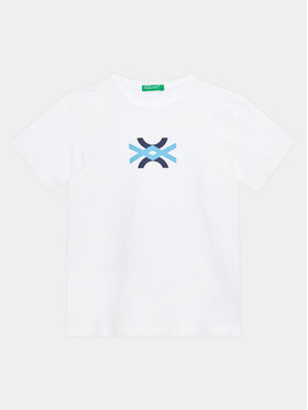 United Colors Of Benetton United Colors Of Benetton Тишърт 3I1XG109J Бял Regular Fit