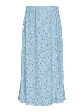 Pieces Pieces Midi sukňa Nya 17147811 Modrá Regular Fit