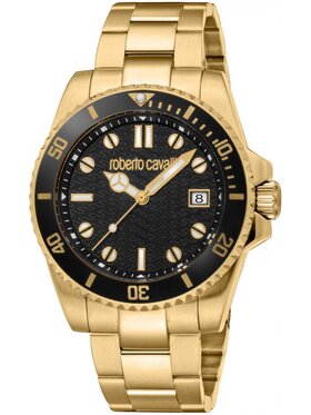 Roberto Cavalli Roberto Cavalli Zegarek RC5G129M0075 Złoty