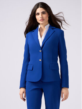 Oltre Oltre Marynarka Q756R004512N024 Turkusowy Regular Fit