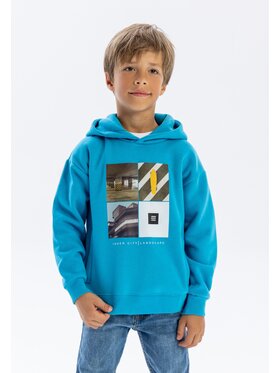 MINOTI MINOTI Bluza 19fleece72 Turkusowy Regular Fit