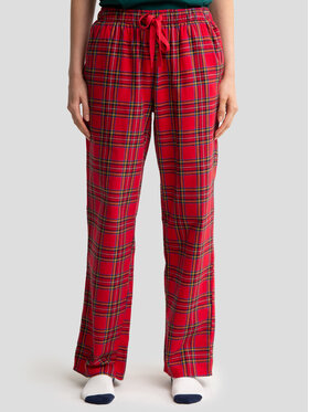 BIG STAR BIG STAR Spodnie piżamowe SENMINIS Czerwony Comfort Fit