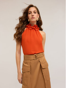 Motivi Motivi Top D756Q000484N017 Pomarańczowy A-Line Fit