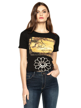 Potis & Verso Potis & Verso T-Shirt Noemi Czarny Regular Fit