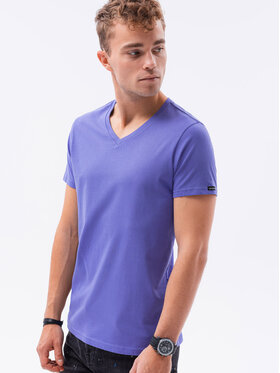Ombre Ombre T-Shirt S1369 Fioletowy Regular Fit