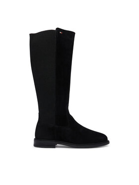 Tommy Hilfiger Tommy Hilfiger Kozaki Enamel Flag Suede High Chelsea FW0FW09574 Czarny