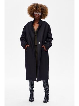 blue shadow blue shadow Płaszcz Elaine Czarny Regular Fit