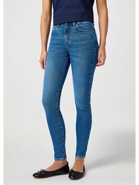 Wrangler Wrangler Jeansy SKINNY HIGH Niebieski Skinny Fit