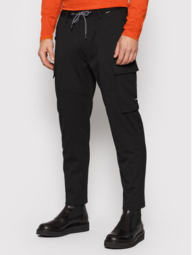 Calvin Klein Calvin Klein Pantalon en tissu Comfort Knit K10K107781 Noir Tapered Fit