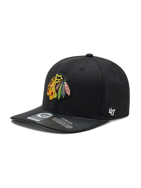 47 Brand 47 Brand Καπέλο Jockey Nhl Chicago Blackhawks H-CLZOE04WBP-BKB Μαύρο