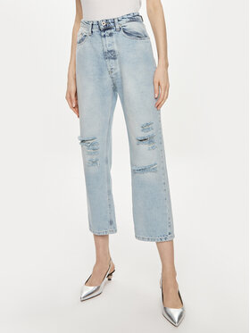Please Please Τζιν P70UCJGW7U Μπλε Straight Fit