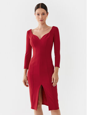 Elisabetta Franchi Elisabetta Franchi Koktejlové šaty AB-415-36E2-V400 Červená Regular Fit