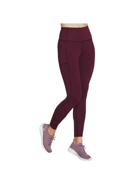 Skechers Skechers Legginsy Skechers Go Walk High Waisted Legging Fioletowy Slim Fit