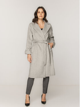 Willsoor Willsoor Płaszcz przejściowy 65357 65358 Szary Regular Fit