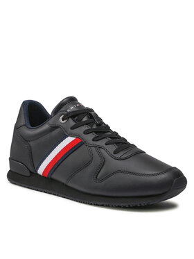 Tommy Hilfiger Tommy Hilfiger Sneakersy Iconic Runner Leather FM0FM04281 Czarny