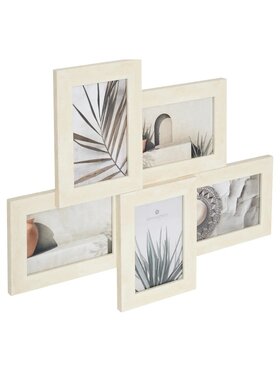 MIAhome MIAhome Ramka na zdjęcia Multiramka na 5 zdjęć MDF Anaya 48,4x3x38,2 cm Écru