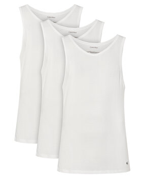 Calvin Klein Underwear Calvin Klein Underwear Komplektas: Tank top marškinėliai (3 vnt.) Tank 3Pk LV00NB4184 Balta Slim Fit