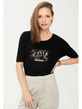 Volcano Volcano T-Shirt T-NOW Czarny Regular Fit