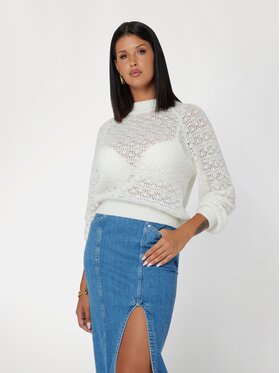 Guess Guess Sweter 167545 Biały Classic Fit