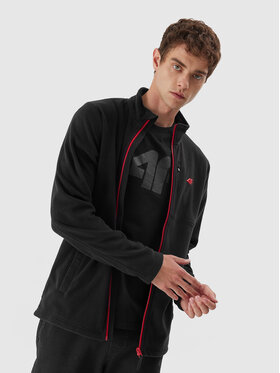 4F 4F Fleecejacke 4FAW23TFLEM122 Schwarz Regular Fit