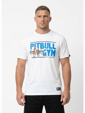PITBULL PITBULL T-Shirt GYM Biały Regular Fit