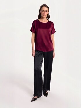Cat&Cat Cat&Cat T-Shirt silk satin Bordó Regular Fit