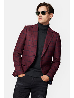 Lancerto Lancerto Marynarka Limerick MA131223000001 Bordowy Slim Fit