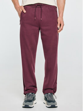 BIG STAR BIG STAR Spodnie dresowe MELANN Bordowy Basic Fit