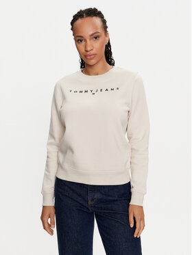 Tommy Jeans Tommy Jeans Felpa Linear DW0DW17323 Beige Regular Fit