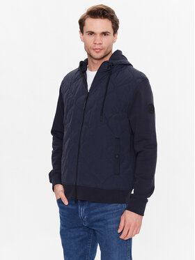 Woolrich Woolrich Prechodná bunda Hybrid Mixmedia CFWOSW0178MRUT3164 Tmavomodrá Regular Fit
