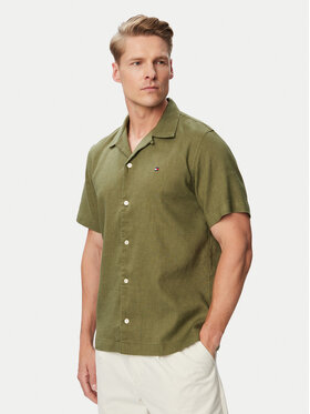 Tommy Hilfiger Tommy Hilfiger Marškiniai MW0MW43090 Tamsiai žalia Regular Fit
