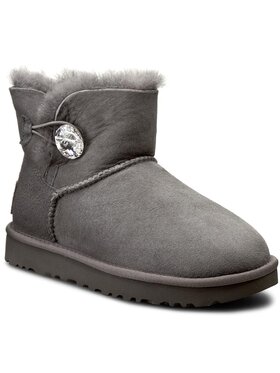 Ugg Ugg Topánky W Mini Bailey Button Bling 1016554 Sivá