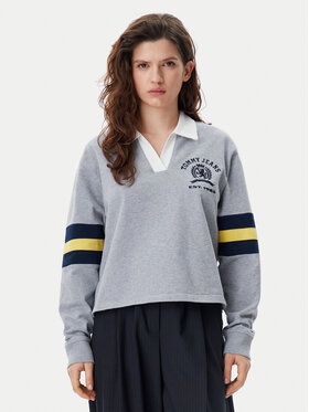 Tommy Jeans Tommy Jeans Mikina Varsity DW0DW20312 Šedá Relaxed Fit