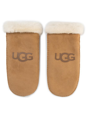 Ugg Ugg Жіночі рукавички W Sheepskin Logo Mitten 18690 Коричневий