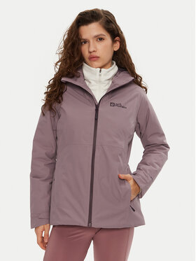 Jack Wolfskin Jack Wolfskin Kurtka przeciwdeszczowa Wisper Ins A61893 Fioletowy Regular Fit