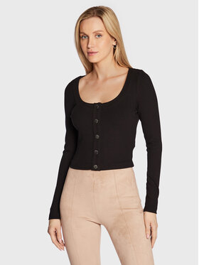 Guess Guess Bluzka W2YP10 K8RT2 Czarny Slim Fit