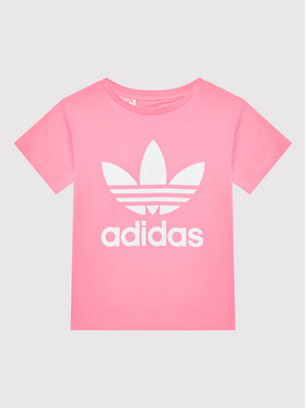 adidas adidas T-Shirt adicolor Trefoil HK2911 Różowy Regular Fit