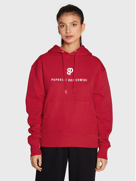Paprocki & Brzozowski Paprocki & Brzozowski Majica dugih rukava BLUZCOM2161 Crvena Relaxed Fit