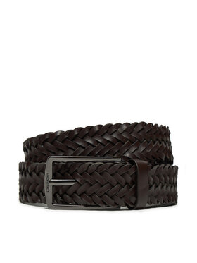 Calvin Klein Calvin Klein Pasek Męski Ck Casual Elongated Braided 35mm K50K512655 Brązowy