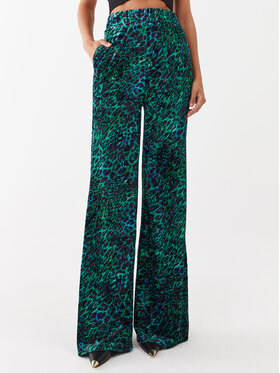 Fracomina Fracomina Hlače iz tkanine FR23WV3005F441R8 Zelena Wide Leg