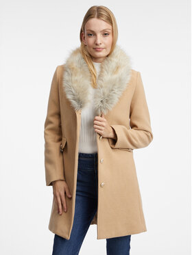 Orsay Orsay Płaszcz 830287085000__34 Beżowy Regular Fit