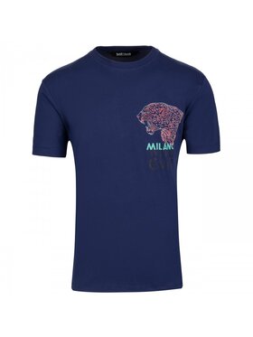 Just Cavalli Just Cavalli T-Shirt 78OAHC04 CJ600 204 Tmavomodrá Regular Fit