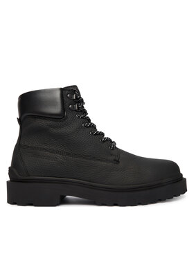 Tommy Jeans Tommy Jeans Schnürschuhe Tjm Lace Up Boot Leather EM0EM01629 Schwarz
