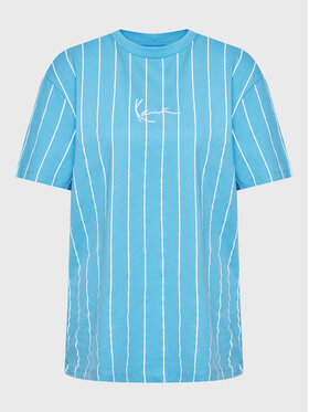 Karl Kani Karl Kani Тишърт Small Pinstripe 6130913 Син Relaxed Fit