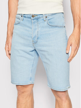 Lee Lee Szorty jeansowe 5 Pocket L73EOWJU 112145567 Błękitny Regular Fit