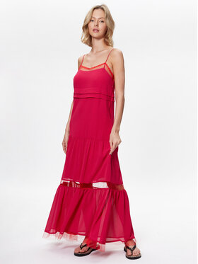 TWINSET TWINSET Sukienka letnia 231TT2024 Różowy Regular Fit