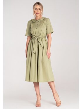 FIGL FIGL Sukienka koszulowa M1178 Zielony A-Line Fit