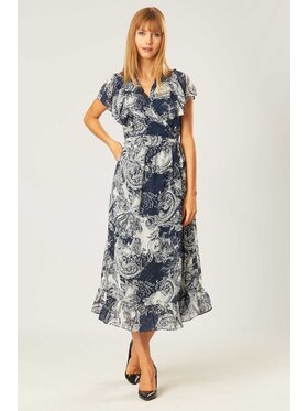 QUIOSQUE QUIOSQUE Sukienka codzienna M0060 Granatowy Regular Fit
