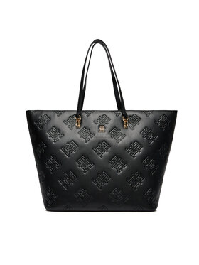 Tommy Hilfiger Tommy Hilfiger Handtasche Th Refined Tote Mono AW0AW15726 Schwarz