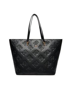 Tommy Hilfiger Tommy Hilfiger Käekott Th Refined Tote Mono AW0AW15726 Must